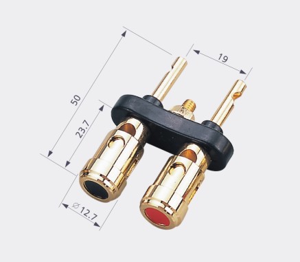 Gold-plated audio speaker Binding post