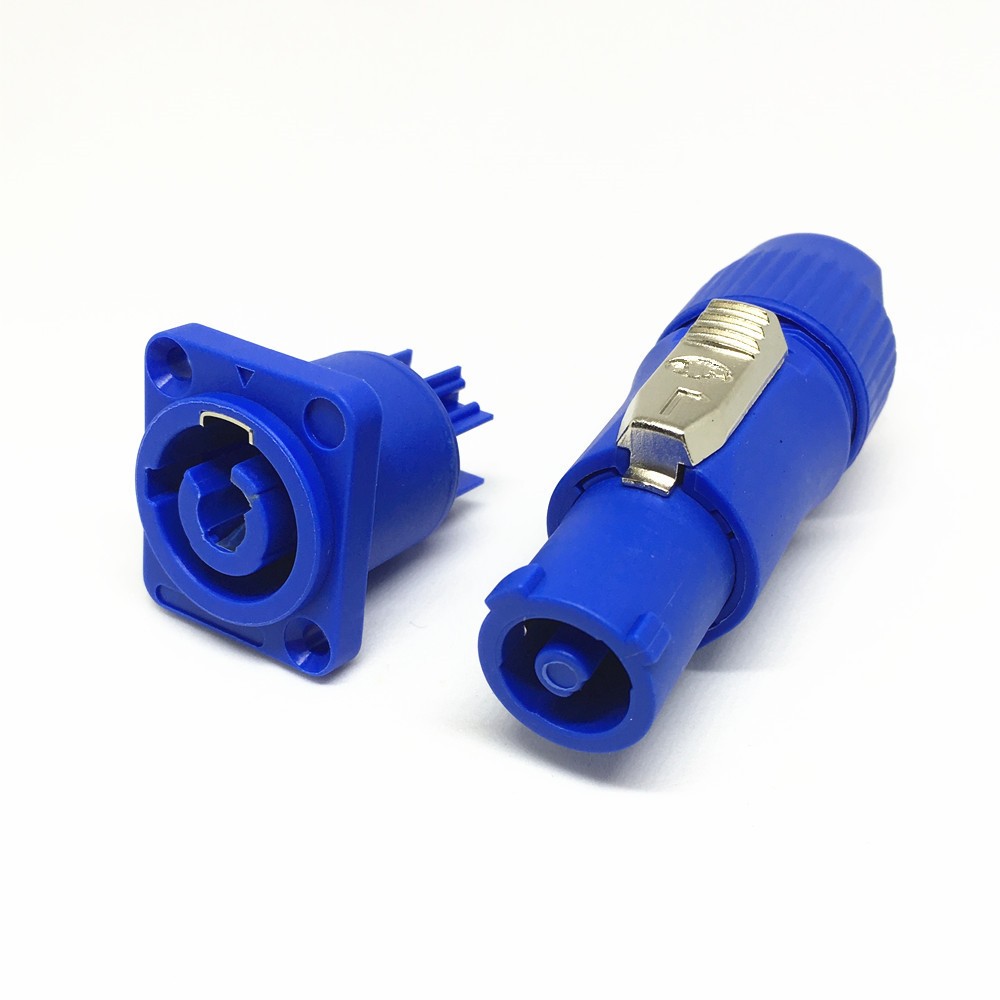 3 Pin Blue Neutrik Chassis Plug Panel Adapter