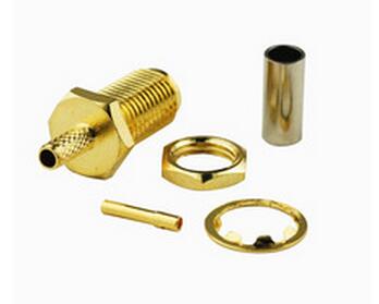 SMA Female Jack Center Nut Bulkhead Crimp RG174 RG