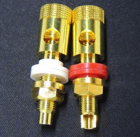 GOLD Terminal Binding Post Speaker Cable 4mm Banan