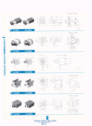 2.5 Phone jacks（SMT)