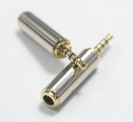 2.5mm 4 pole Audio Male Plug to 3.5mm Female Socke